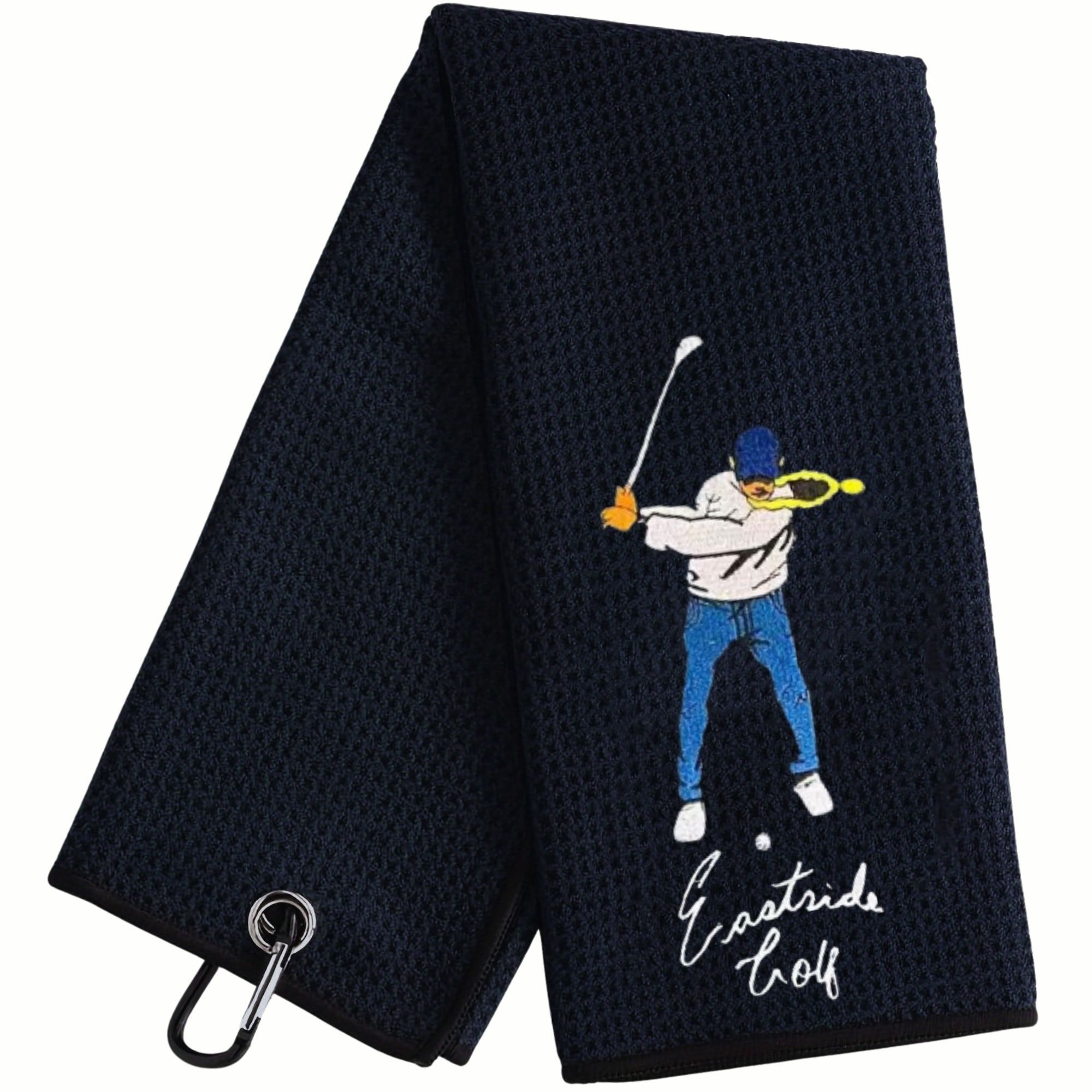 Golf Equipment Stores - Divertida toalla de golf verde bordada,
