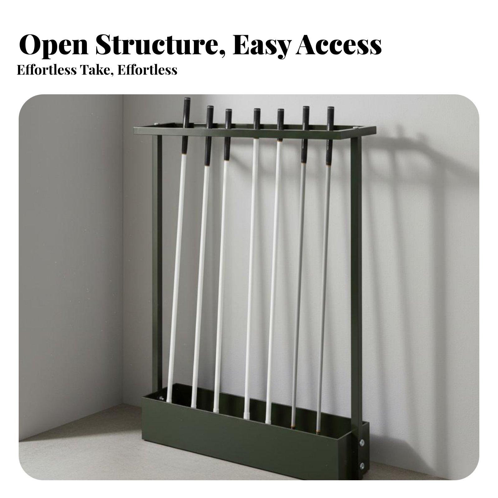 Golf Equipment Garage Organizer - Soporte para 9 palos de golf,