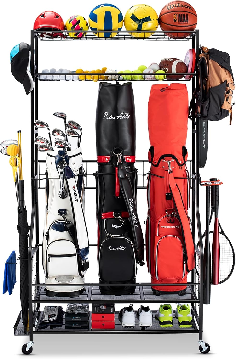Organizador de Bolsas de Golf, - Golf Equipment Garage Organizer reseña y precio