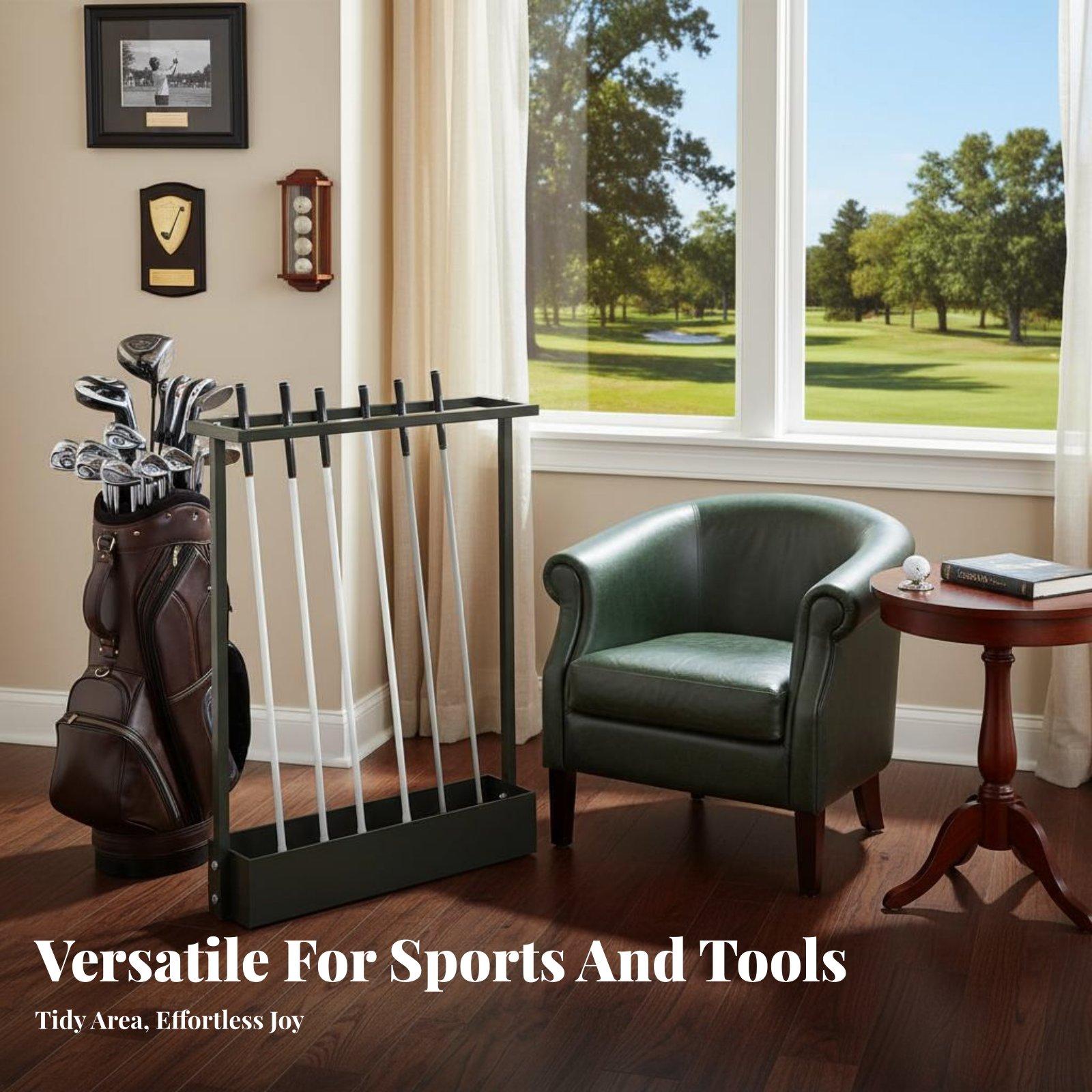 Soporte para 9 palos de golf,  - Golf Equipment Garage Organizer reseña y precio