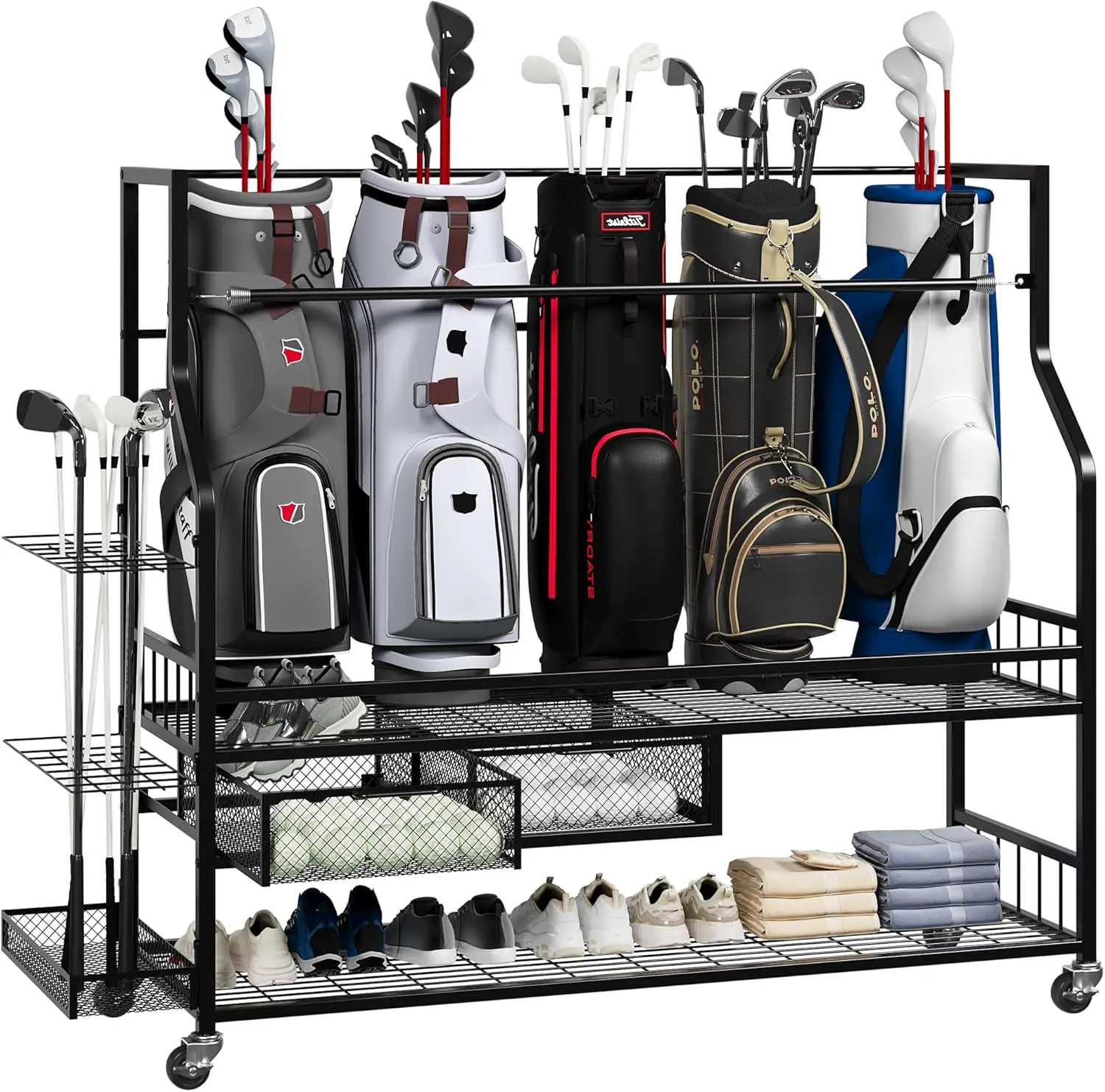 Estante de Almacenamiento Mult - Golf Equipment Garage Organizer reseña y precio
