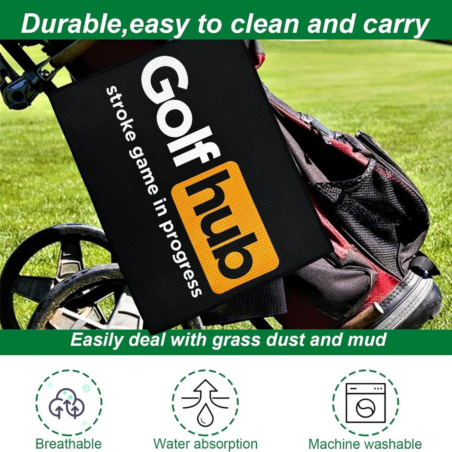 Toalla de golf divertida de mi - Golf Equipment Stores reseña y precio