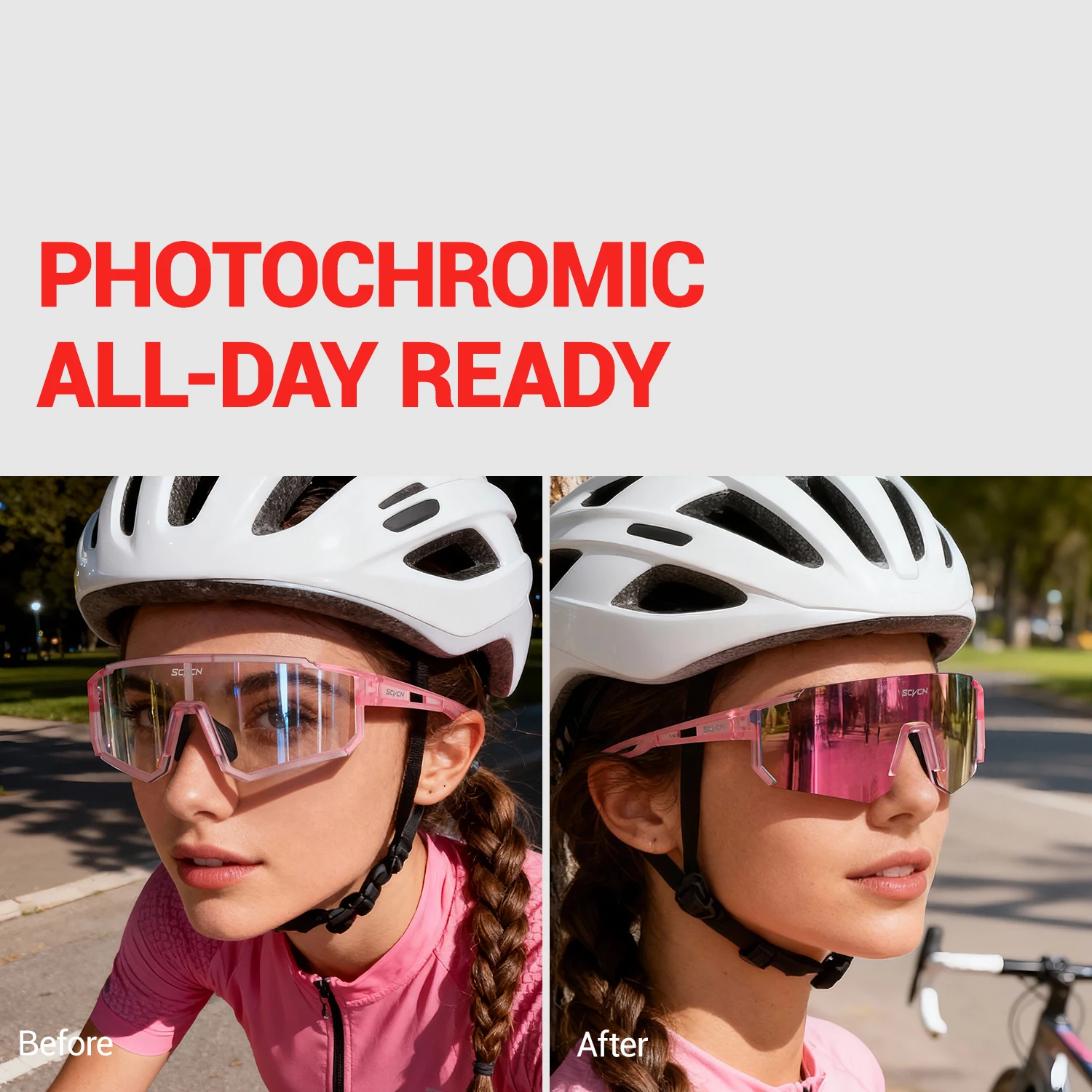 Gafas de Ciclismo Rosadas SCVC - Golf Equipment Photos reseña y precio
