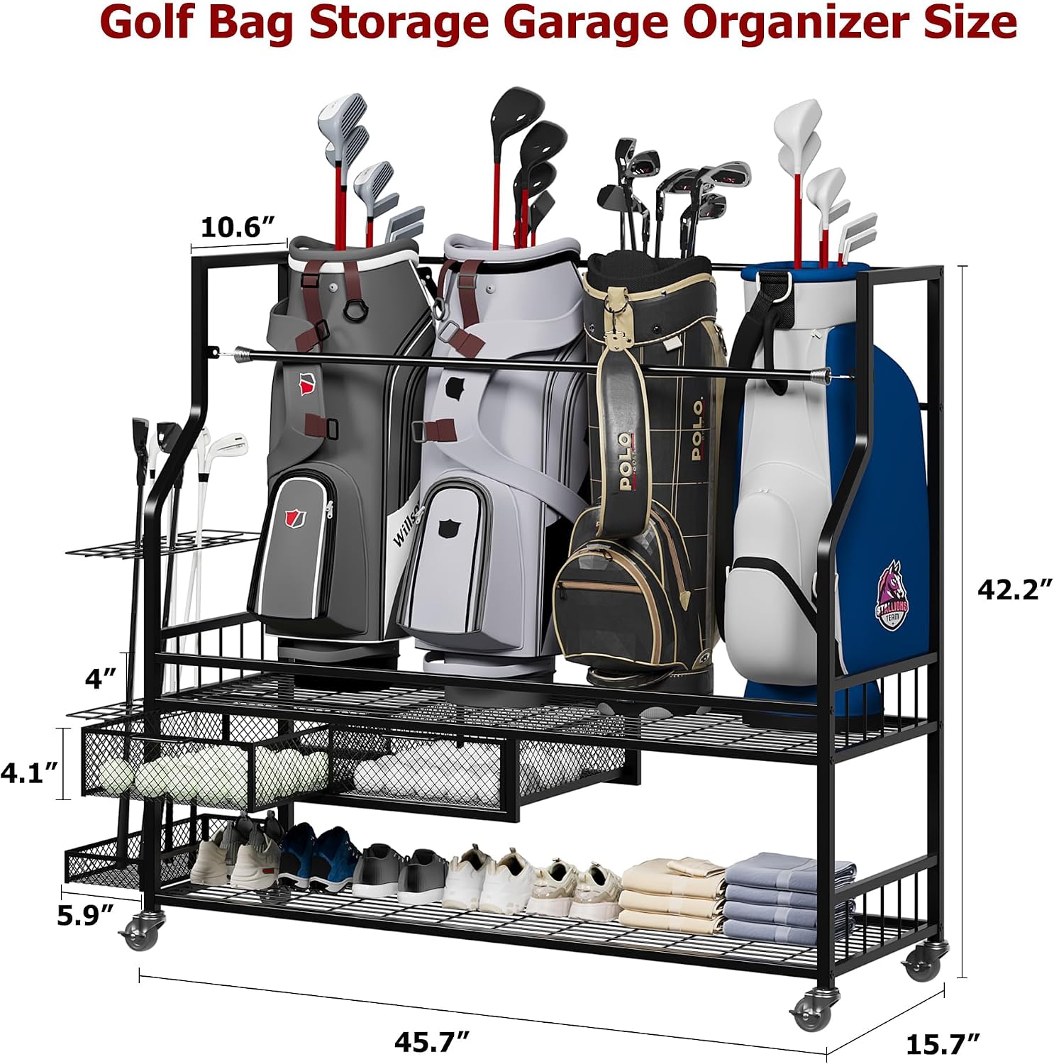 Organizador de Bolsas de Golf  - Golf Equipment Garage Organizer reseña y precio